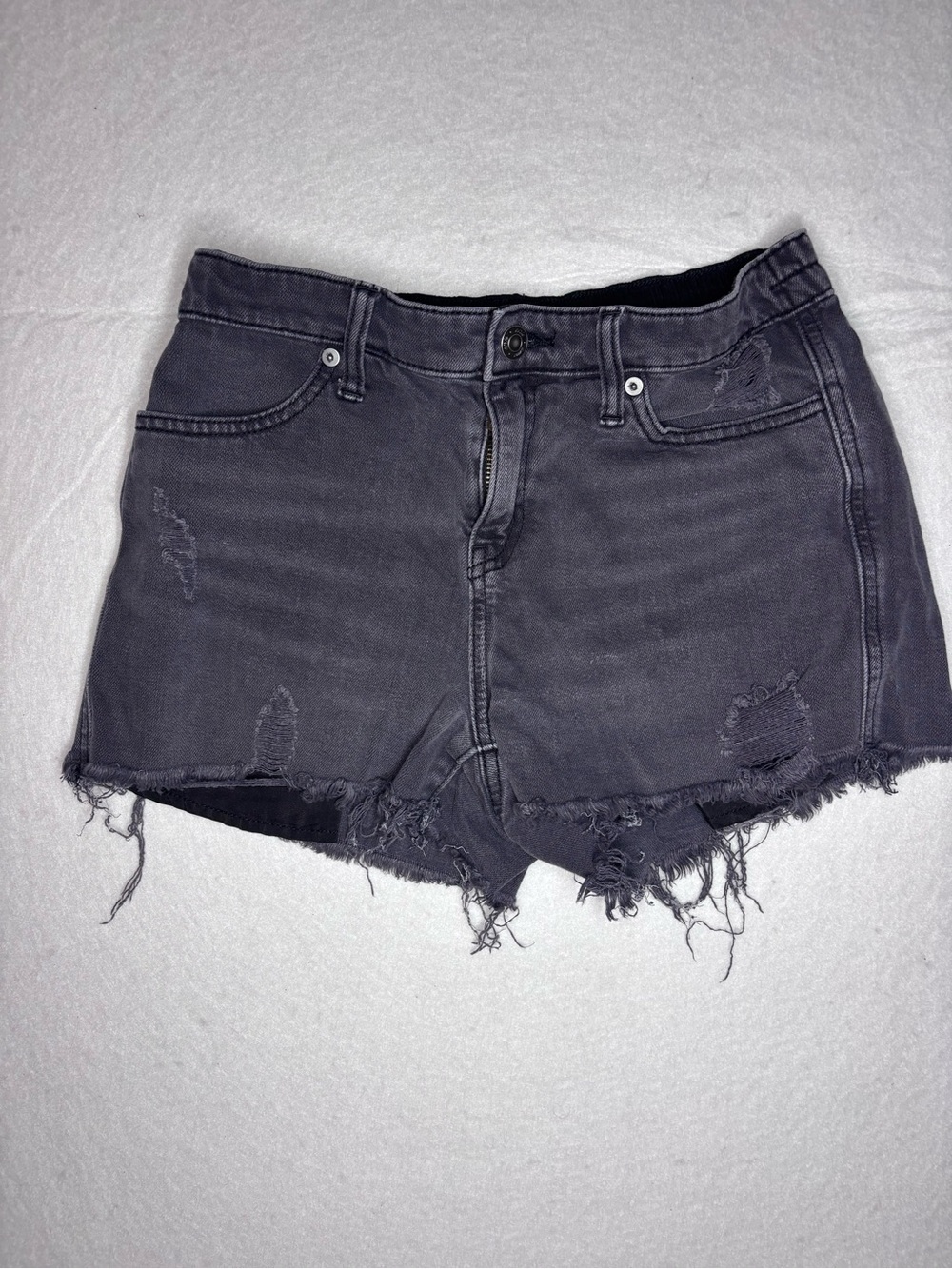 aerie Charcoal Distressed Denim Cutoff Shorts Woman’s Size. XS